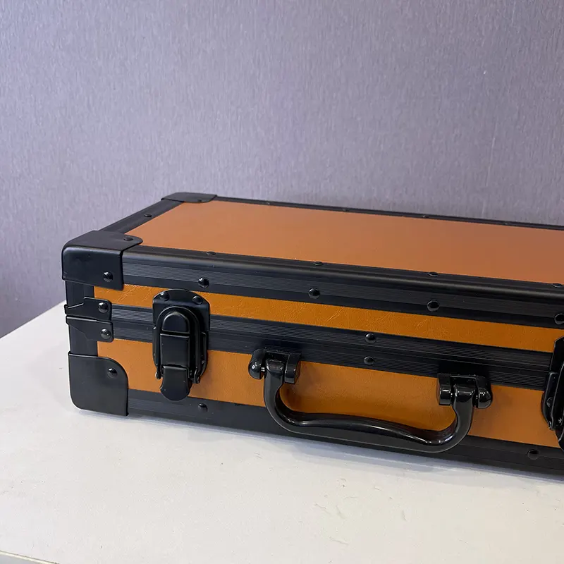 12 Slots Watch Organizer Box Orange High Materials Gift Case